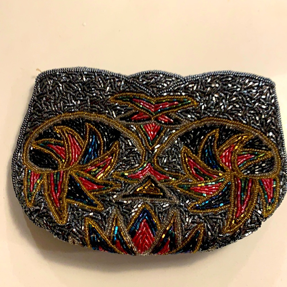Vintage 80’s beaded mini clutch.